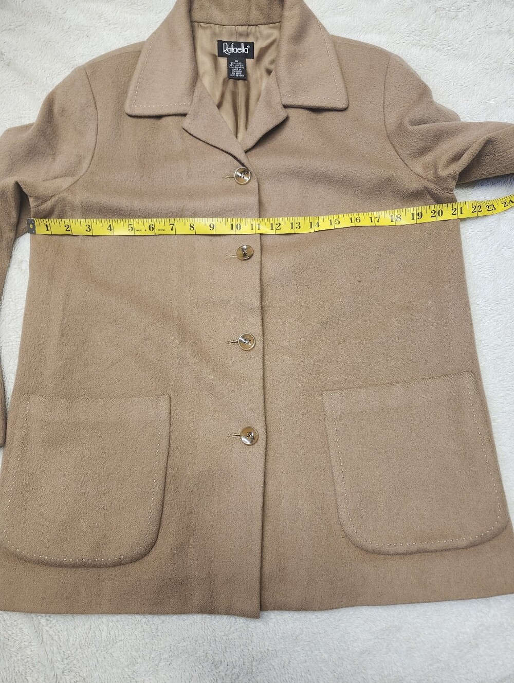 Rafaella Women's Long Sleeve Wool Viscose Cashmere Blend Jacket Size 10 Brown - Picture 7 of 10